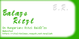 balazs ritzl business card